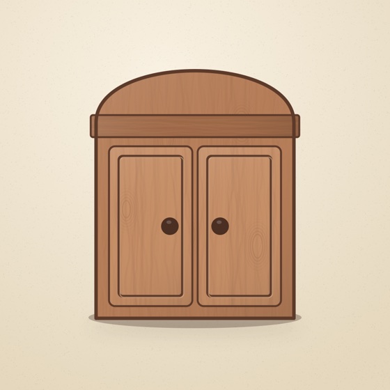 The Casa app icon, a wooden kitchen cupboard